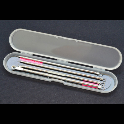 BỘ DỤNG CỤ NẶN MỤN 4 CÂY CÓ HỘP ĐỰNG - Hàng chính hãng