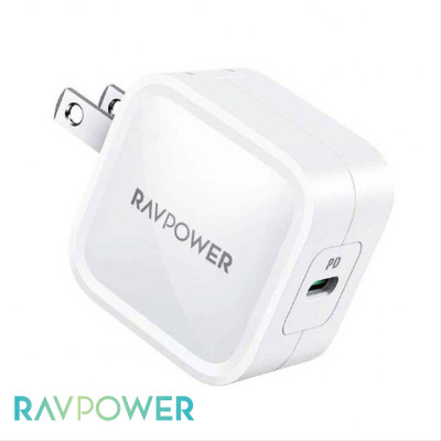 Bộ Củ Sạc Nhanh Type C 30W Cho iPhone 15, iP16, Cho SamSung RAVPower RP-PC120 Và Cáp Type C to C RP-CB047 - Hàng Chính Hãng