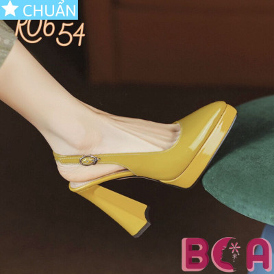 Giày nữ đẹp cao gót 9 phân RO654 ROSATA tại BCASHOP mũi nhọn, quai vòng sau kết hợp bề mặt bóng sang chảnh và cá tính