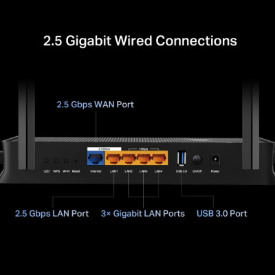 Bộ phát Wifi 7 TP-Link Archer BE230 - Chuẩn BE3600, Băng tần kép tốc độ 3570Mbps, 4 cổng LAN Gigabit - HÀNG CHÍNH HÃNG