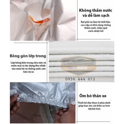 [SONATA] Bạt trùm xe ô tô Hyundai sonata vải dù oxford cao cấp , áo bạt phủ trùm che kín che nắng, che mưa