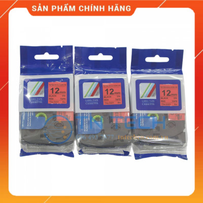Nhãn In TNE-S431 - Đen nền đỏ 12mm x 8m - Dùng cho máy in BROTHER - AIMO - PUTY [Hàng nhập khẩu]