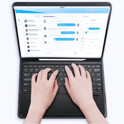 Bao da kèm bàn phím cho iPad Pro 11 2022 M2 chính hãng Dux Ducis có bàn di chuột TrackPad, có ngăn để bút - Hàng chính hãng