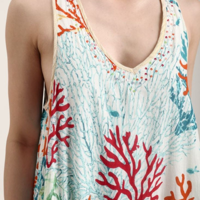 Maxi Cotton Đính Hạt Cao Cấp Isla Bonita