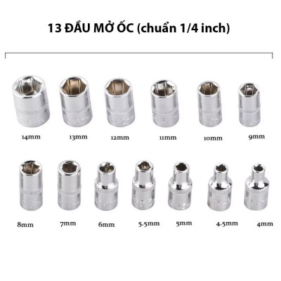 Ảnh Thật Bộ Đồ Nghề Sửa Chữa Xe Hơi Xe Máy 46 Món - Bộ Dụng Cụ Tuýp Khẩu Đa Năng 46 Chi Tiết Mở Ốc Vít Bulong Tiện Dụng