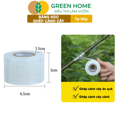 Keo Ghép Cành GreenHome, Dụng cụ làm vườn, Bảo Vệ Mối Ghép Nhanh Liền, Tự Dính, Tự Huỷ, Dễ Sử Dụng