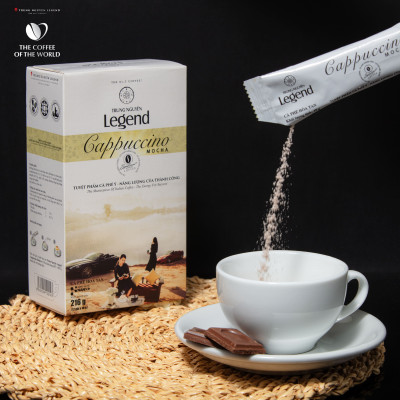 Trung Nguyên Legend - Cà phê hoà tan rang xay Cappuccino Mocha - Hộp 12 gói x 18gr ( có sữa)