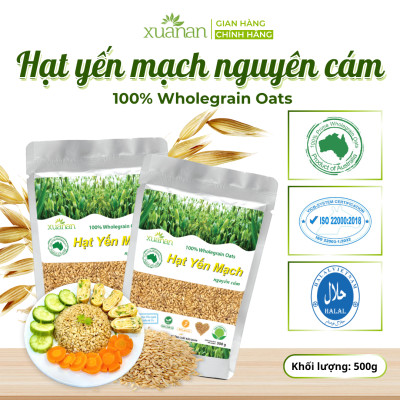 Combo 11 Túi Hạt Yến Mạch Nguyên Cám Úc Xuân An [ko đường] Túi 500G(Tặng Kèm 11 Túi Yến Mạch 150G)