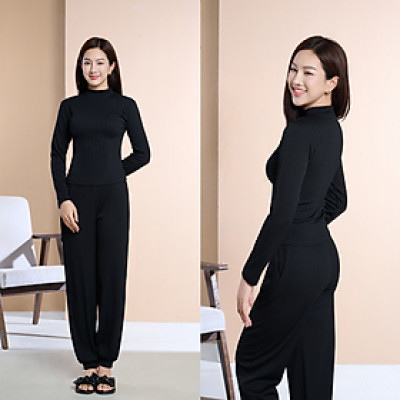 LAROMA Bộ Quần Áo Thu Đông Cổ Cao Quần Bo Cho Nữ |Basic - Trẻ Trung - Giữ Ấm - Vải Thơm - Kháng Khuẩn - Mềm Mại - Co Dãn
